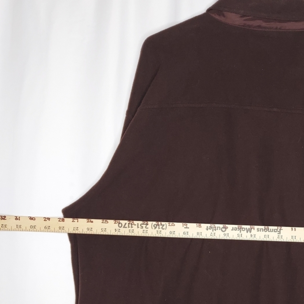 Venezia Brown Flannel Button Shirt Women 2X 18/20 Flap Pocket 90s Grunge - Picture 4 of 6